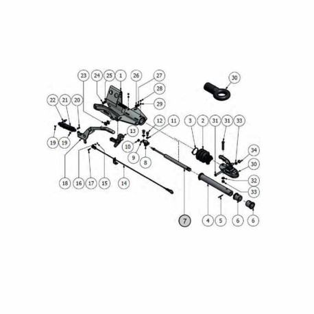 Amortisseur compatible timon KNOTT KF7,5 / KF13