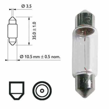 Ampoule navette C10W - 12V-10W à l'unité