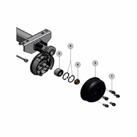 Kit tambour Knott IFor Williams 200x50