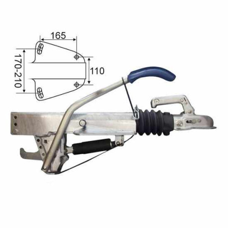 Commande de freinage complète BPW ZAF 1,5-2