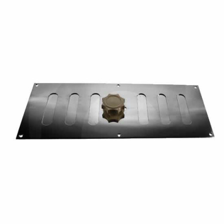 Grille d'aération aluminium poli 380 x 150 mm