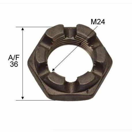 Écrou de serrage crénelé M24x2.0