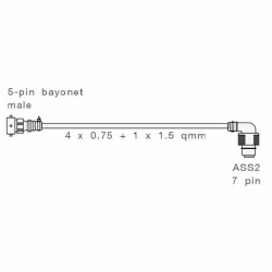 Faisceau adaptateur Aspock 7 pins / 5 pins Gauche