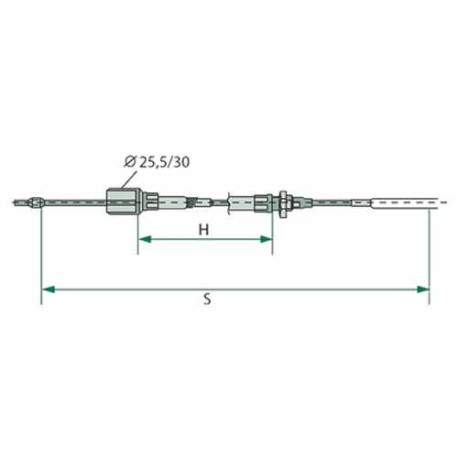 Câble de frein Knott 1600/1860mm Cloche 25,5 mm