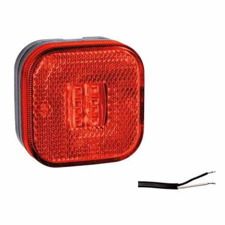 feu position led rouge remorque 62x62x27 mm