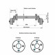 2 Demi-essieux freinés 750 kg 4T130
