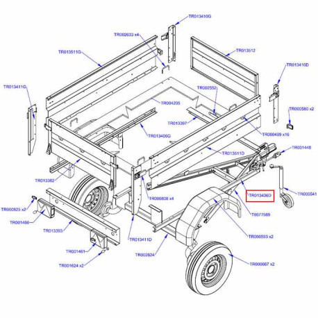 Traverse droite NFB160 / RB150