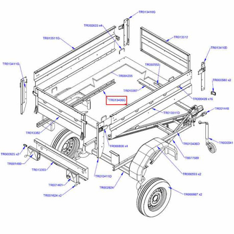 Traverse gauche NFB160 / RB150